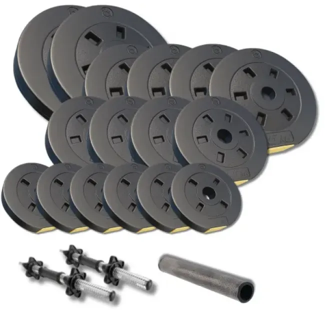 Набор гантели-штанга 2в1 Besport PowerPro 59кг с переходником