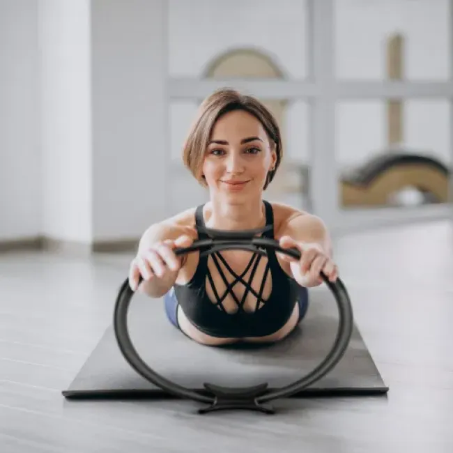 Кольцо для пилатеса Gymtek армированное стекловолокно 38см черный