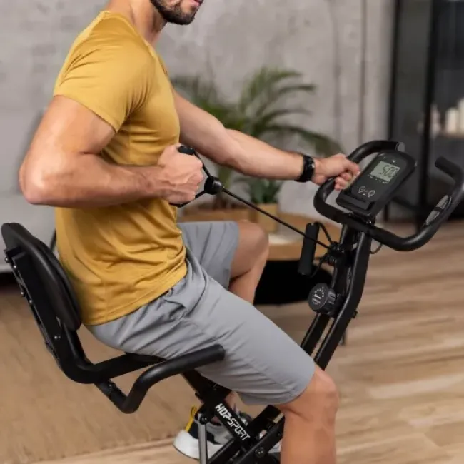 Велотренажер Hop-Sport HS-3030X Apeks X-Bike черно-золотистый