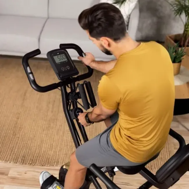 Велотренажер Hop-Sport HS-3030X Apeks X-Bike черно-золотистый