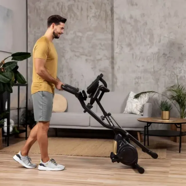 Велотренажер Hop-Sport HS-3030X Apeks X-Bike черно-золотистый