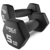 Гантели для фитнеса 5 кг 2шт неопреновые TREX Sport TX-050VD