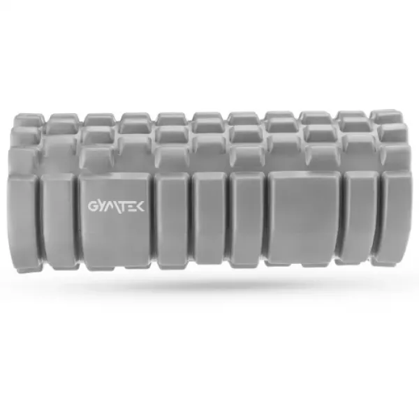 Массажный ролик Gymtek для йоги и фитнеса EVA 33*14 см серый