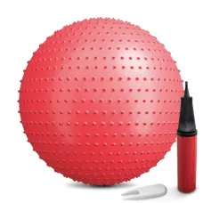 Фитбол массажный Hop-Sport 65 см красный + насос