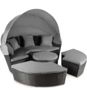 Cадовая мебель Outtec Round Lounge Chairs модульная черно-графитовая