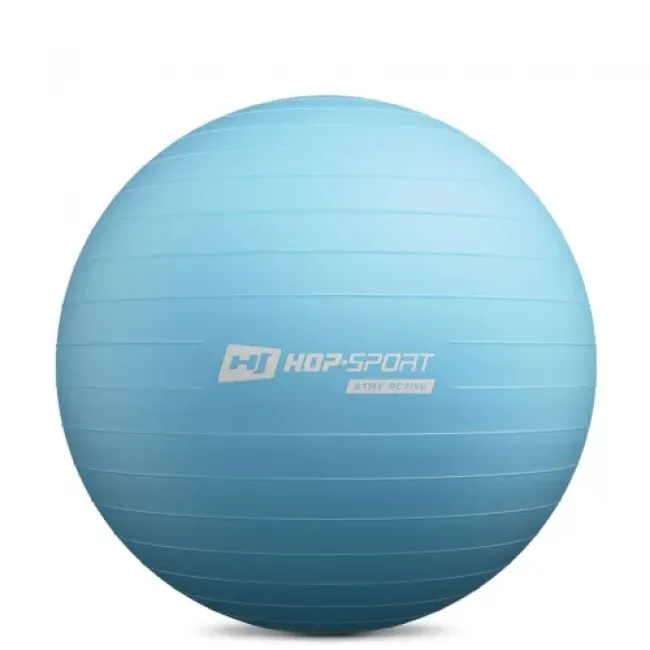 Фитбол Hop-Sport 65см голубой + насос