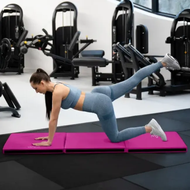 Мат гимнастический жесткий Gymtek 5см розовый