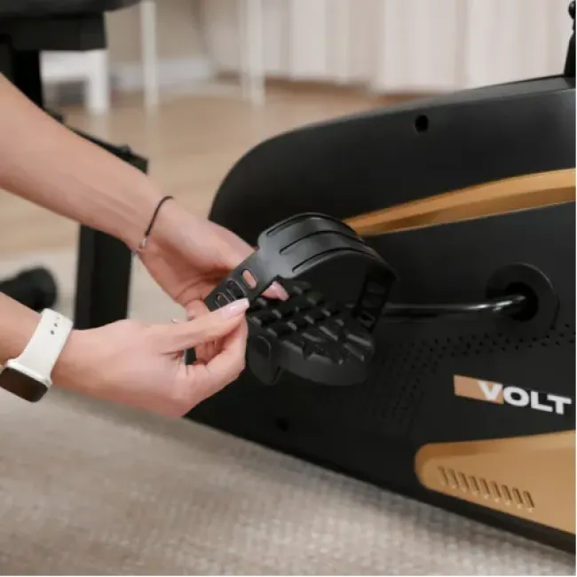 Горизонтальный велотренажер Hop-Sport HS-045L Volt магнитный золотистый