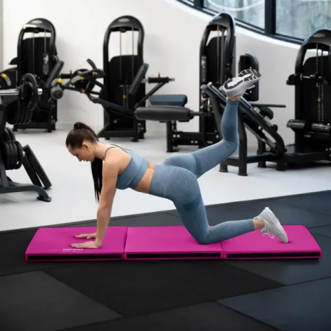 Мат гимнастический жесткий Gymtek 5см розовый