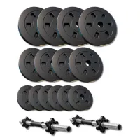 Набір композитних дисків Besport PowerPro 39кг для гантелей та штанг + 2 грифи