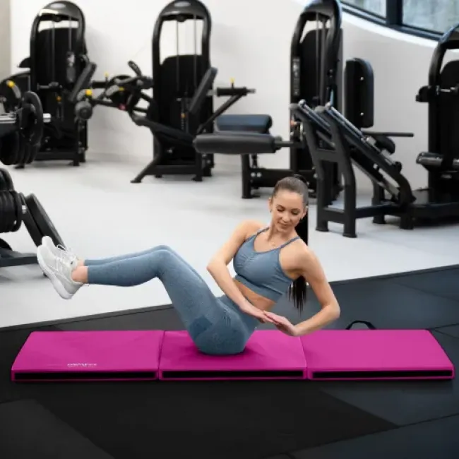 Мат гимнастический жесткий Gymtek 5см розовый