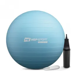 Фітбол Hop-Sport 65см блакитний + насос