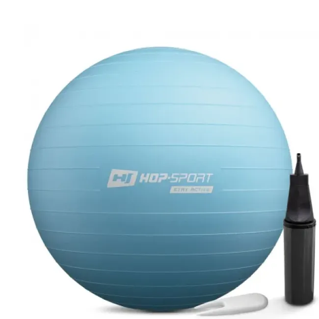 Фитбол Hop-Sport 65см голубой + насос