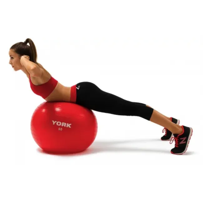 Фитбол York Fitness 55см красный + насос