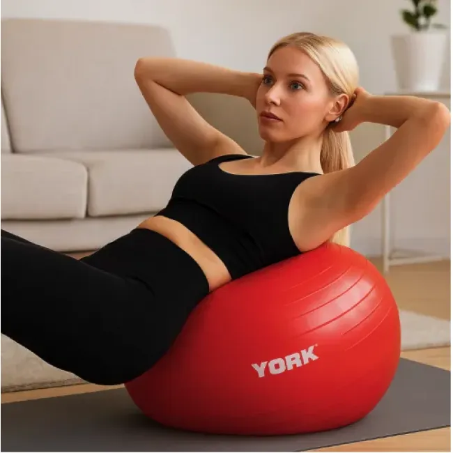 Фитбол York Fitness 55см красный + насос