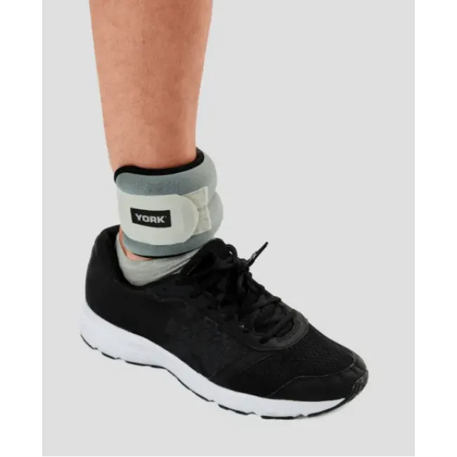Утяжелители York Fitness Soft для рук и ног 2х1кг серый