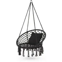 Садовое кресло качели Boho Outtec XXL черный