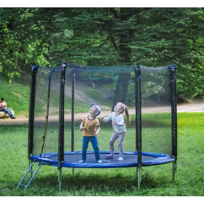 Батут SJ 8ft (252cm) синий с внешней сеткой