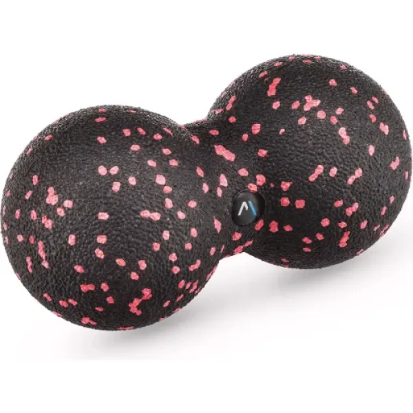 Массажный набор Gymtek (мячик 8 см, двойной мячик 8 х 16 см и валик 29,5 х 15 см) ЕРР черно-красный