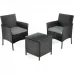 Садовая мебель Outtec стол и 2 стулья черно-графитовые
