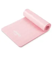 Килимок (мат) для йоги та фітнесу Queenfit NBR 1,5 см рожевий