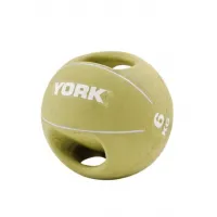 Мяч медбол 6 кг York Fitness с двумя ручками, салатовый