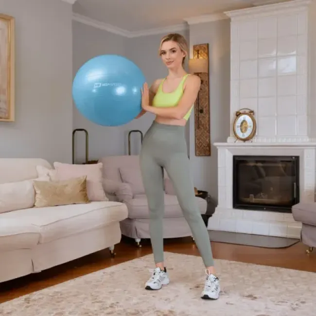 Фитбол Hop-Sport 45см голубой + насос