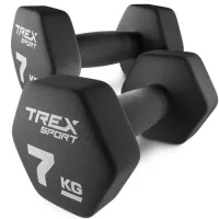 Гантелі для фітнесу 7 кг 2шт неопренові TREX Sport TX-070VD