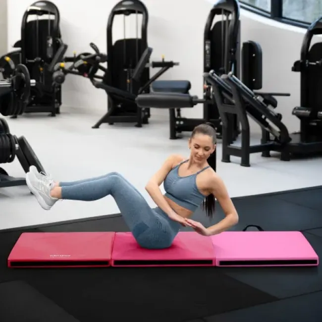 Мат гімнастичний жорсткий Gymtek 5см світло-рожевий