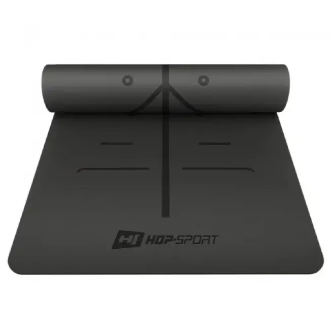 Йога-мат Hop-Sport PU 0,5см 183 x 68см HS-P005GM чорний