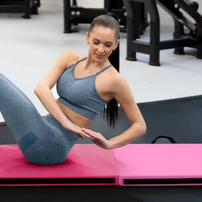 Мат гімнастичний жорсткий Gymtek 5см світло-рожевий