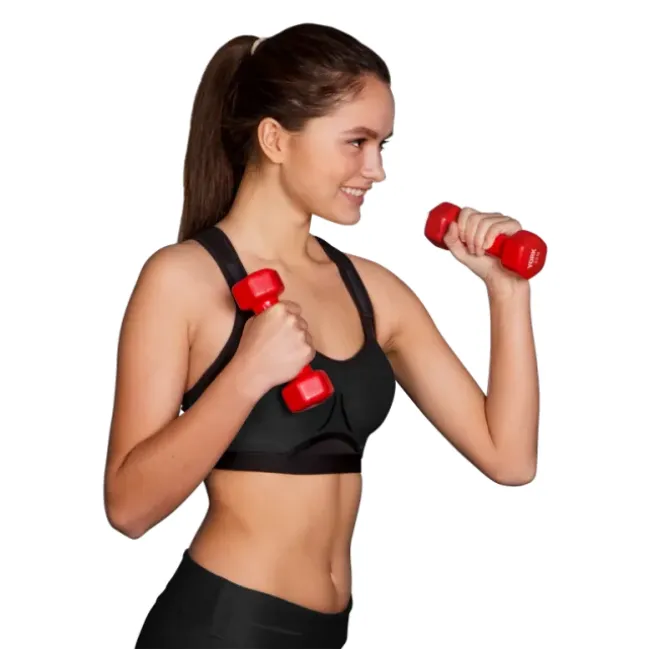 Гантели для фитнеса виниловые круглые York Fitness 2х0,5кг розовый
