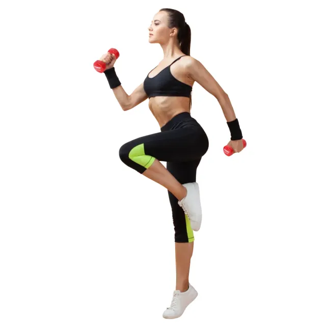Гантели для фитнеса виниловые круглые York Fitness 2х0,5кг розовый