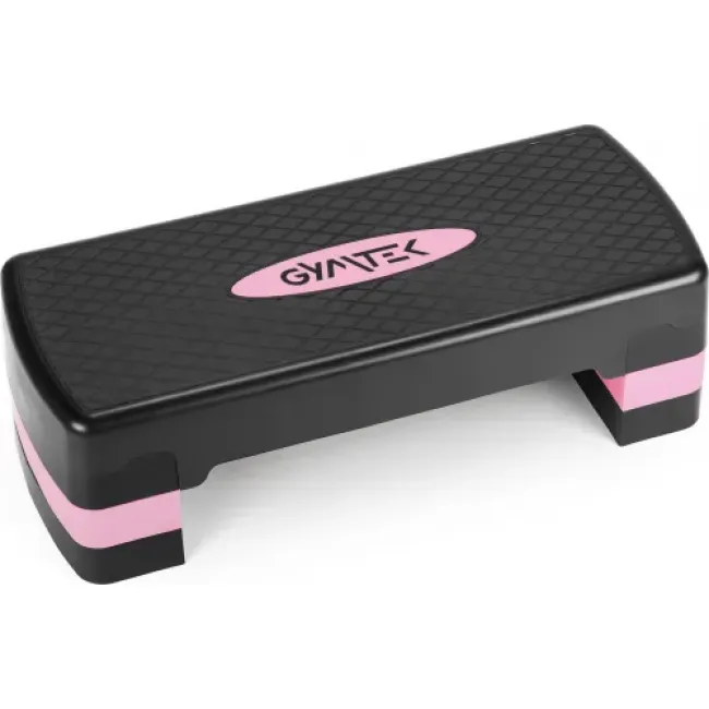 Степ-платформа Gymtek 3-х уровневая черно-розовая