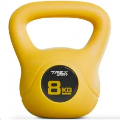 Гиря вінілова 8кг Trex Sport TX-008CKB жовта