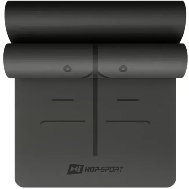 Йога-мат Hop-Sport PU 0,5см 183 x 68см HS-P005GM чорний