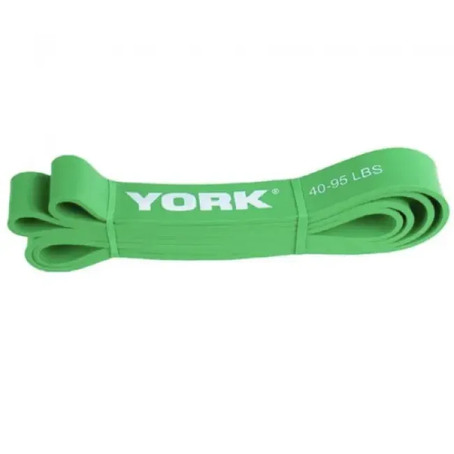 Резинка для фитнеса York 20-40кг - 2080x32x4,5 мм, зеленый