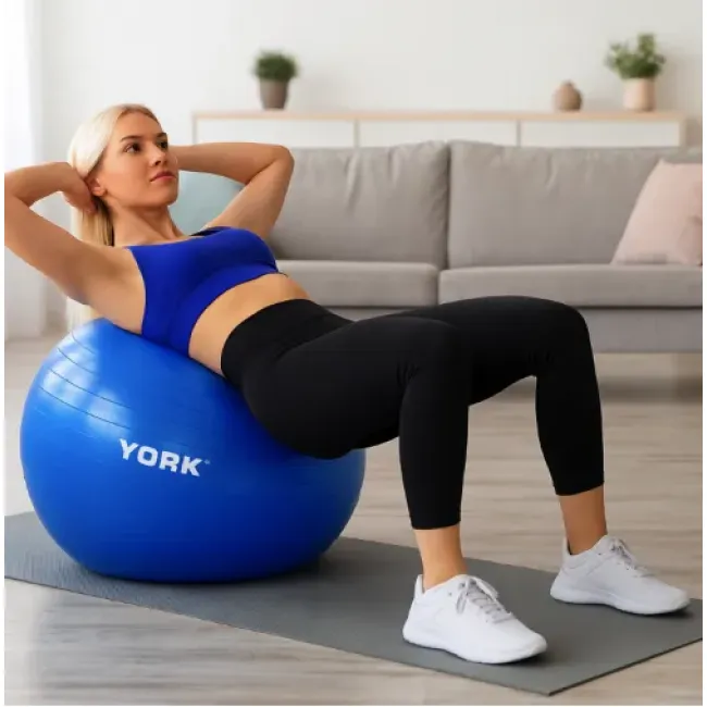 Фитбол York Fitness 65см синий + насос