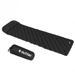 Надувний килимок Outtec 195х55х5 см із подушкою чорний