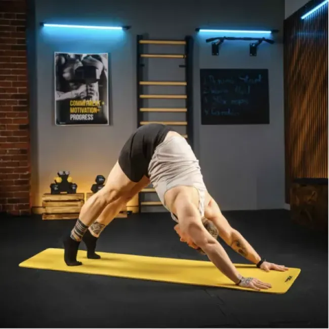 Килимок для йоги Trex Sport TX-018NGM NBR 1см 180х60 жовтий