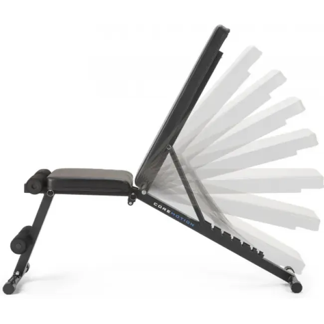 Складная регулируемая скамья для тренировок Gymtek XL400 с эспандерами для дома