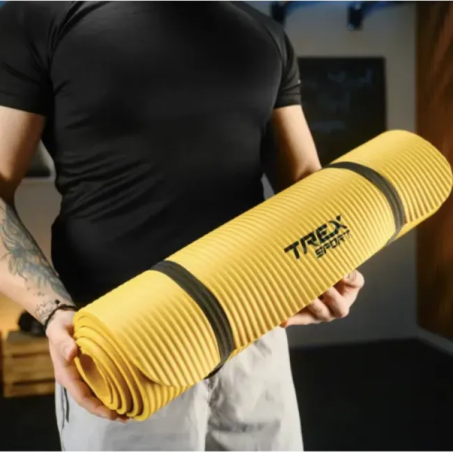 Килимок для йоги Trex Sport TX-018NGM NBR 1см 180х60 жовтий