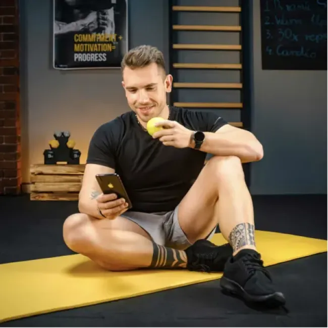 Килимок для йоги Trex Sport TX-018NGM NBR 1см 180х60 жовтий