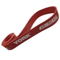 Резинка для подтягивания и спорта York 25-50кг - 2080x45x4,5 мм, красный