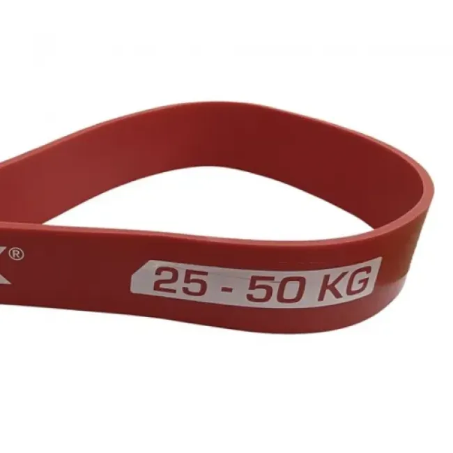 Резинка для фитнеса York 25-50кг - 2080x45x4,5 мм, красный
