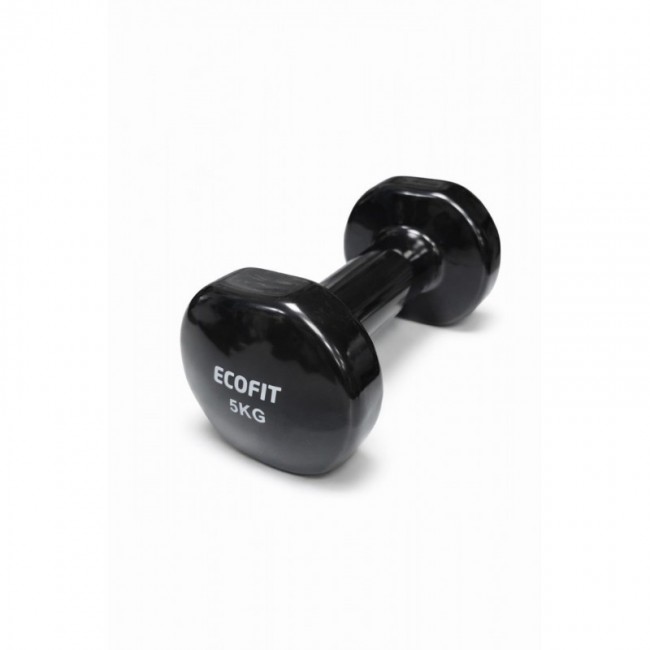 Гантель для фитнеса 5 кг 1шт с виниловым покрытием EcoFit MD2025