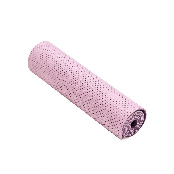 Коврик для йоги и фитнеса Ecofit MD9032 двухслойный перфорированныйTPE 1830*610*6мм фиолетовый