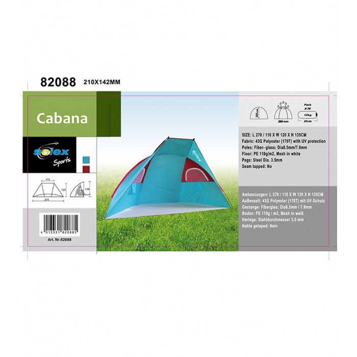 Намет пляжний BEACH CABANA 82088