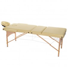 Массажный стол 3-х секционный (дерев. рама) HY-30110