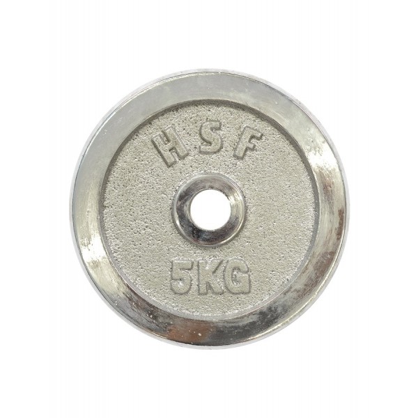 Блин (диск)  хромированный 5 кг металлический HouseFit 30 мм DB C102-5